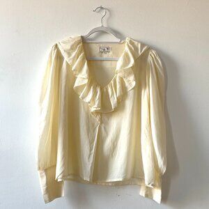Mille Butter Yellow Ruffle Blouse
